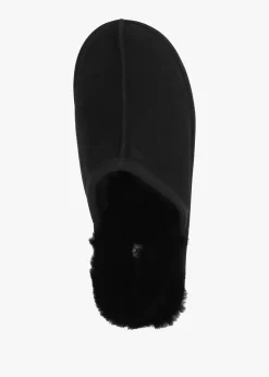Men’s Shutoff Black Shearling Slippers