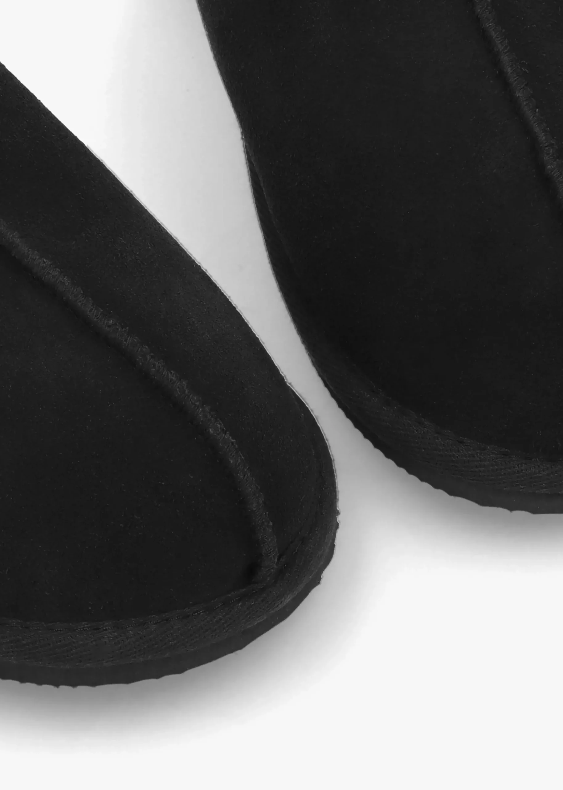 Men’s Shutoff Black Shearling Slippers