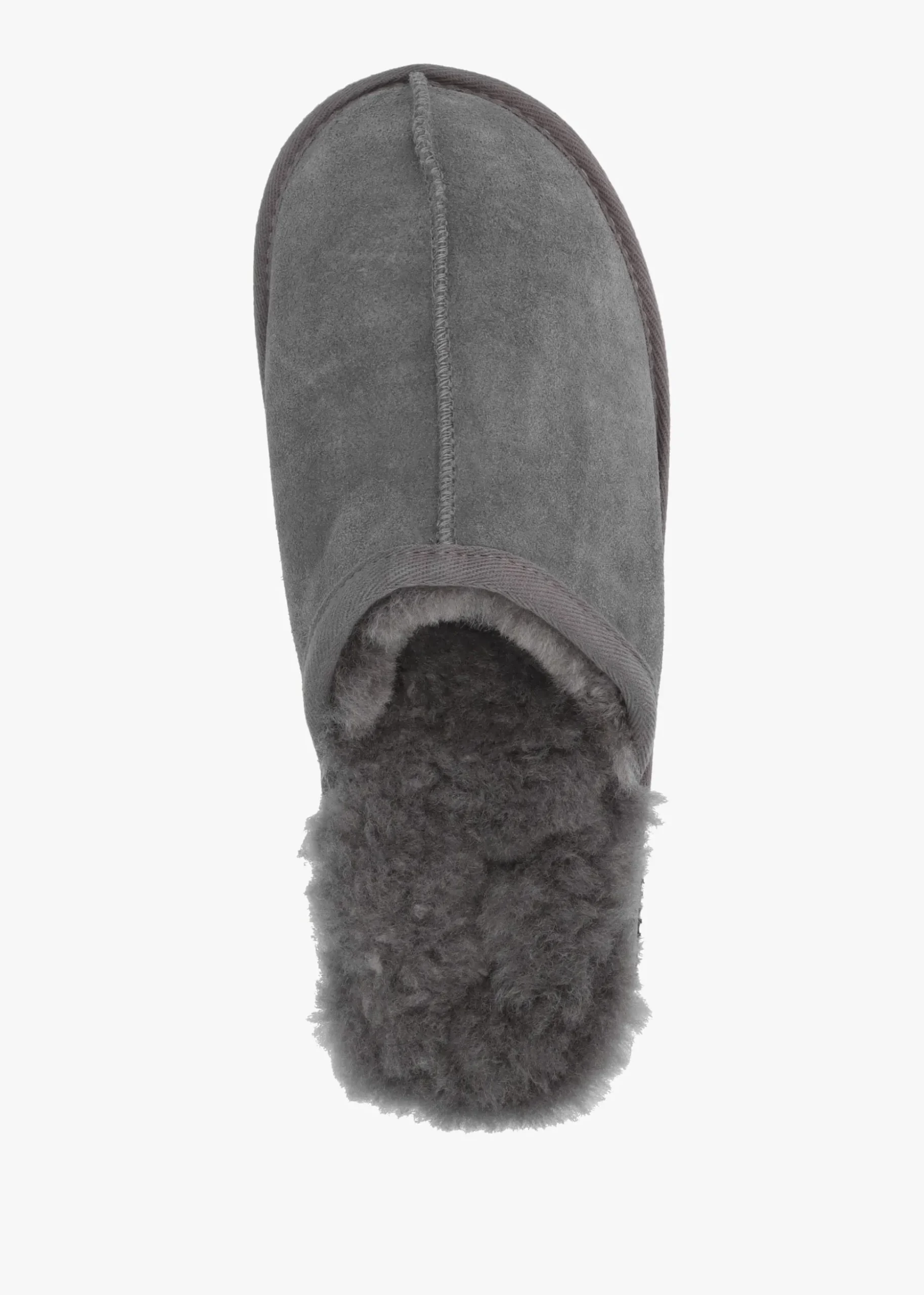 Men’s Shutoff Grey Shearling Slippers