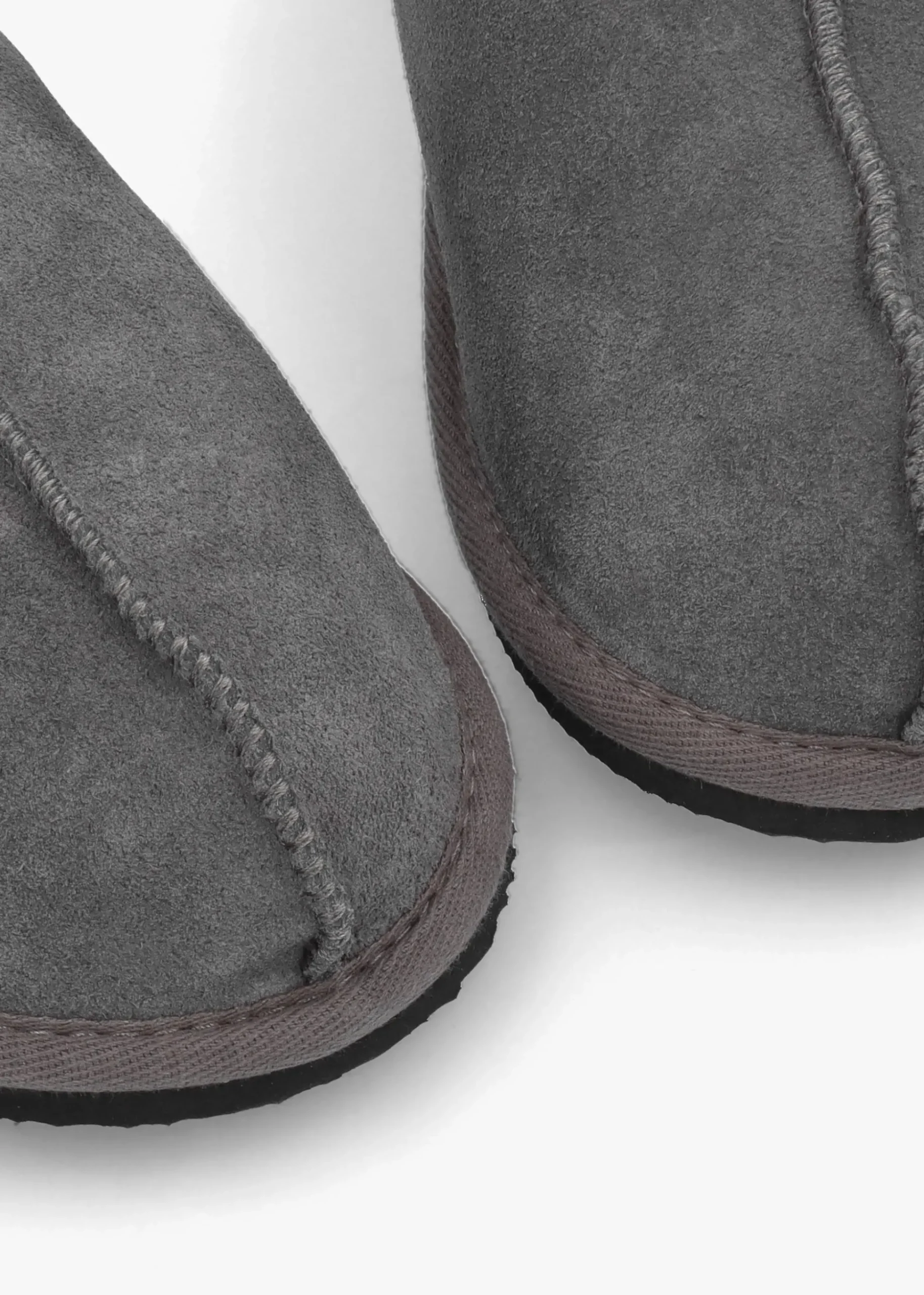 Men’s Shutoff Grey Shearling Slippers