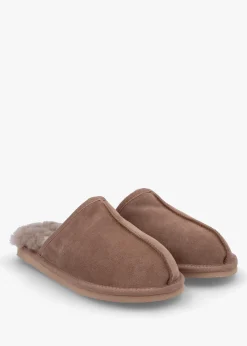 Men’s Shutoff Taupe Shearling Slippers