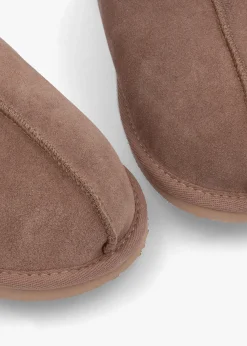 Men’s Shutoff Taupe Shearling Slippers