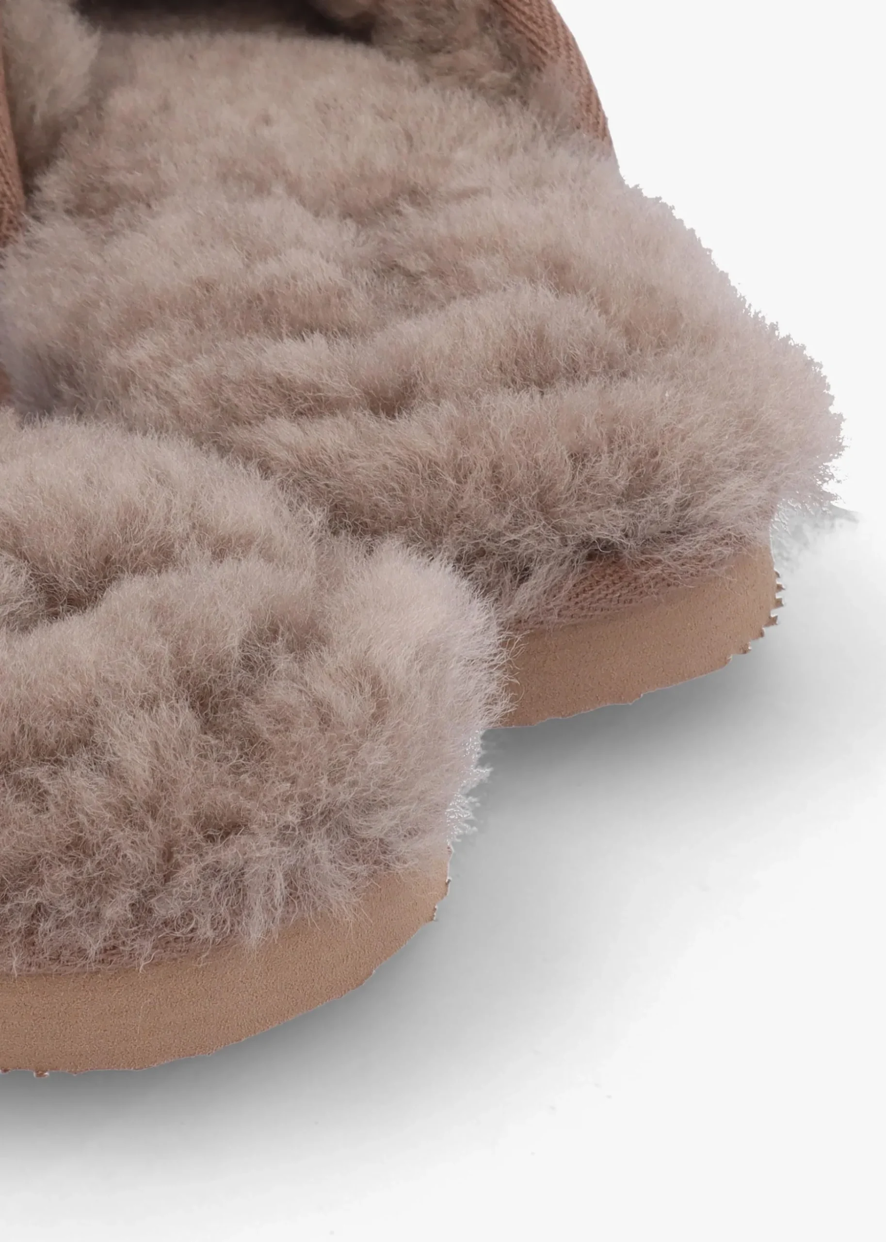 Men’s Shutoff Taupe Shearling Slippers