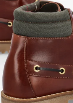 Men’s Tiller Mahogany Leather Ankle Boots
