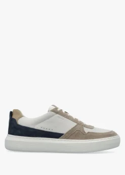 Men’s U Deiven Sand White Leather Trainers