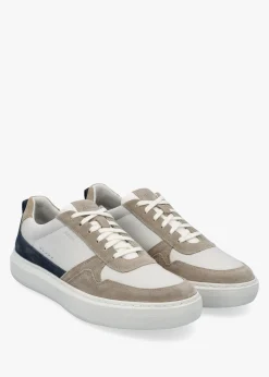 Men’s U Deiven Sand White Leather Trainers