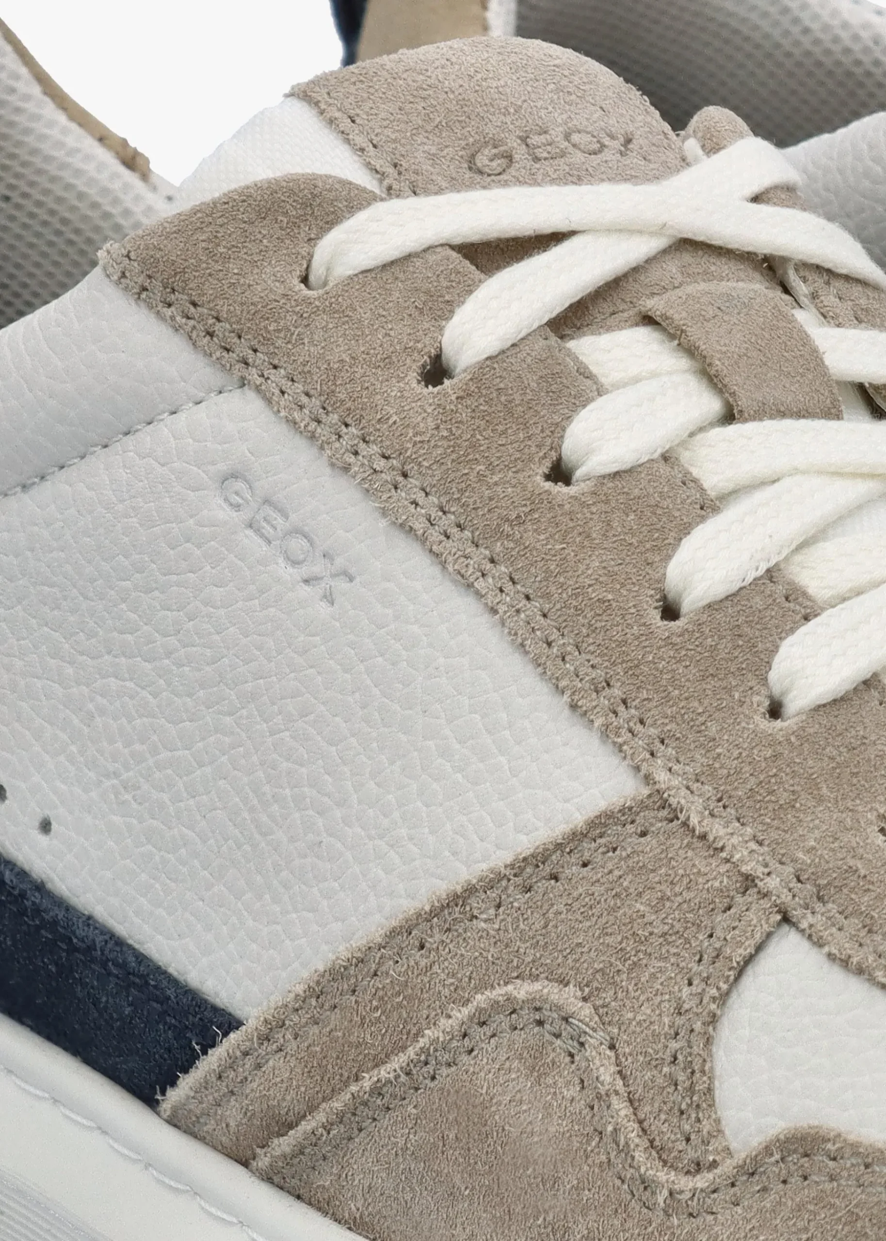 Men’s U Deiven Sand White Leather Trainers