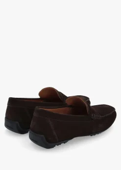 Men’s U Kosmopolis + Grip Dark Brown Suede Loafers