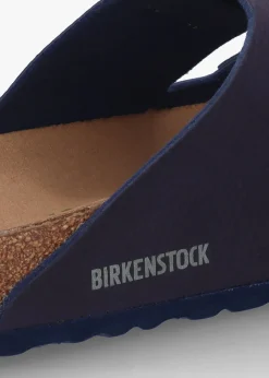 Men's Vegan Arizona Desert Dust Indigo Blue Birko-Flor Two Bar Mules