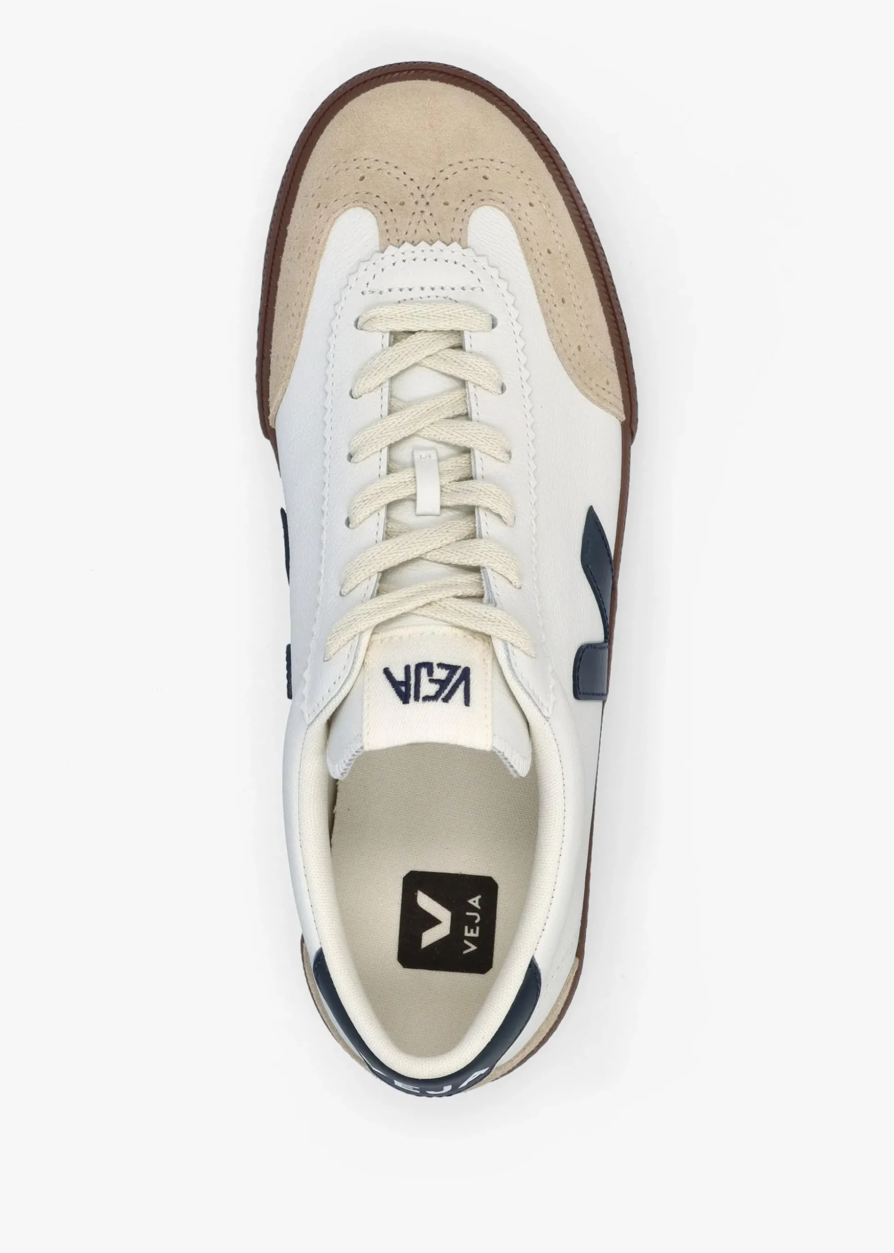 Men's Volley O.T Leather White Nautico Bark Trainers