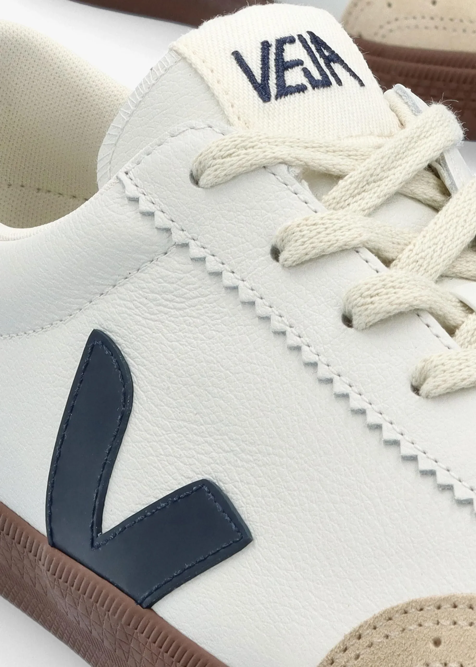 Men's Volley O.T Leather White Nautico Bark Trainers