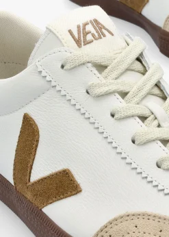 Men's Volley O.T Leather White Tent Bark Trainers