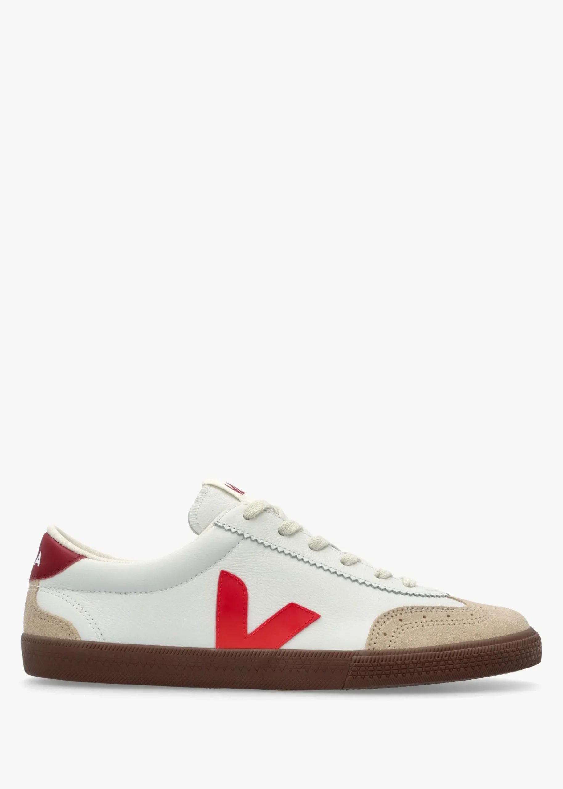 Men's Volley O.T Leather White Pekin Bark Trainers