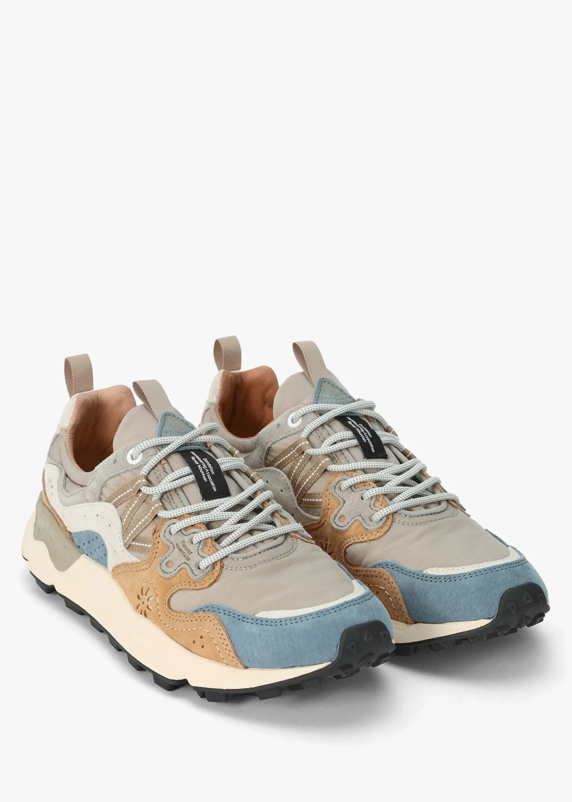 Men’s Yamano 3 Beige Grey Suede & Nylon Trainers