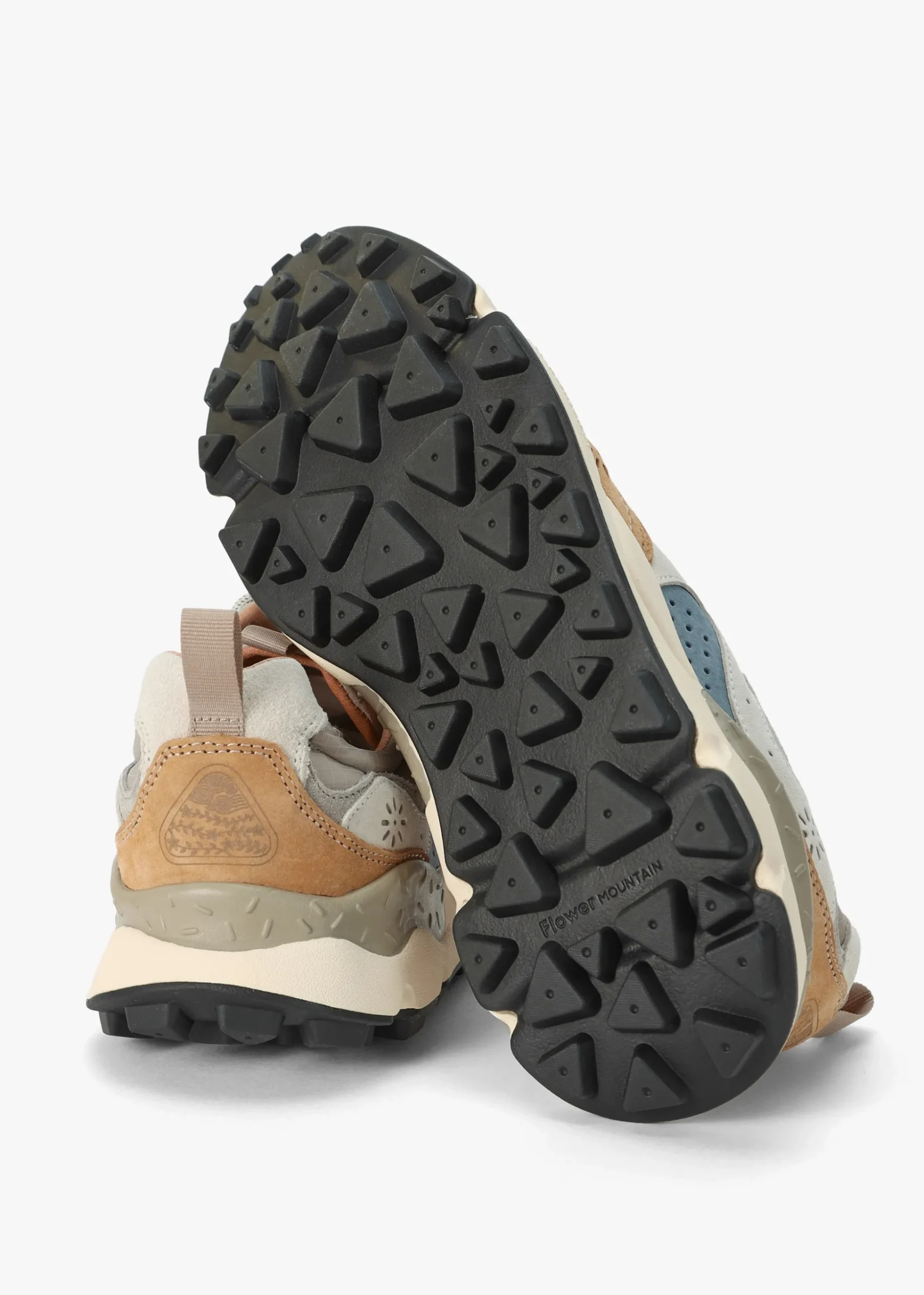 Men’s Yamano 3 Beige Grey Suede & Nylon Trainers