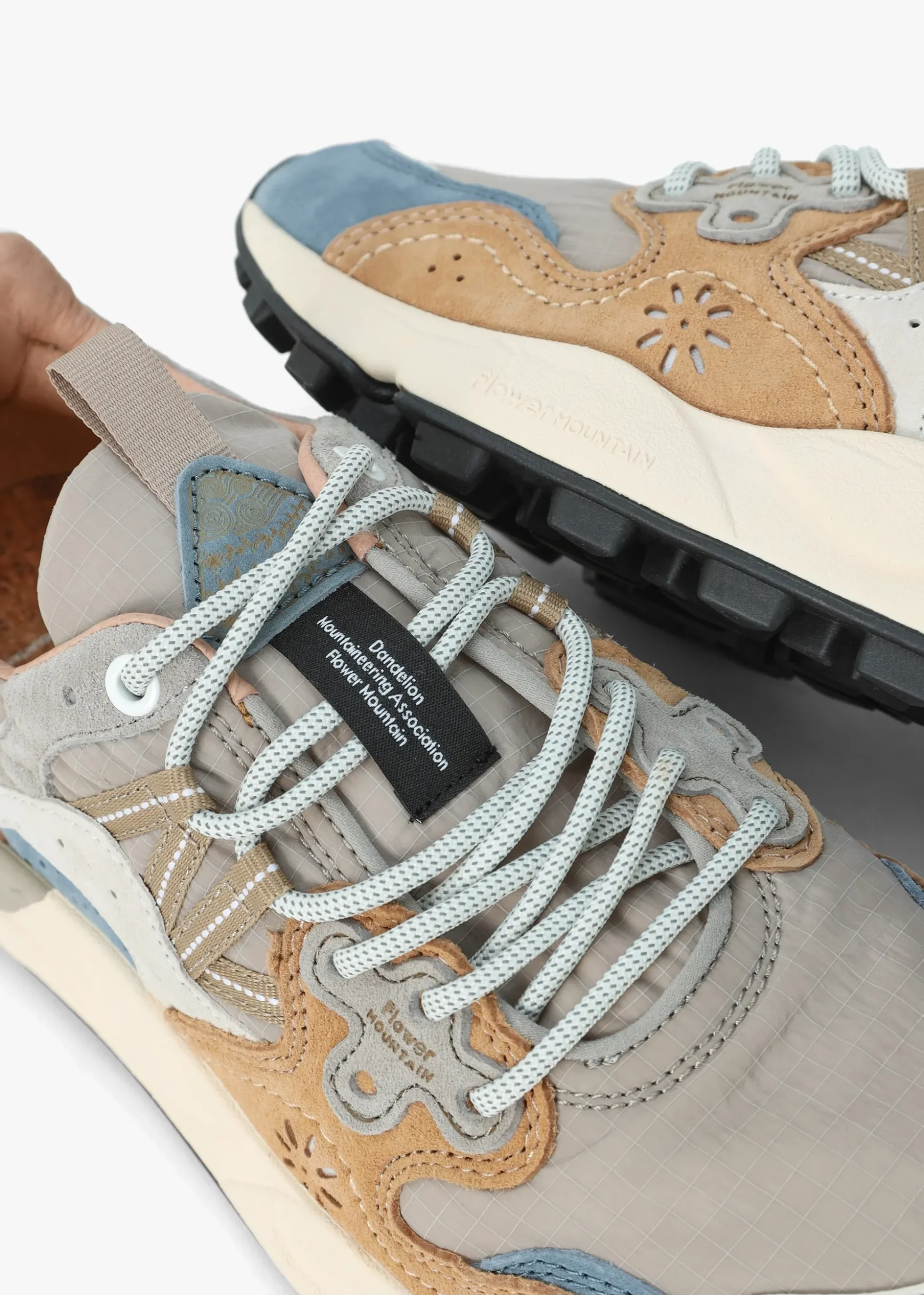 Men’s Yamano 3 Beige Grey Suede & Nylon Trainers