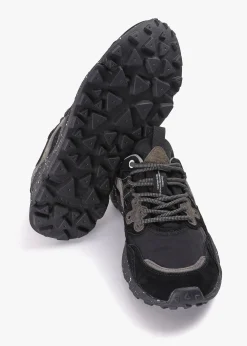 Men’s Yamano 3 Black Suede & Technical Fabric Trainers