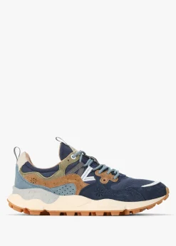 Men’s Yamano 3 Navy Suede & Canvas Trainers