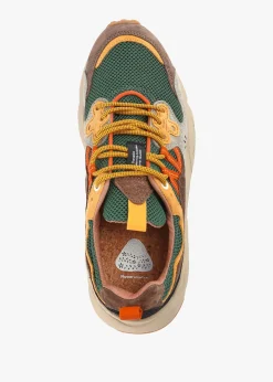 Men’s Yamano 3 Taupe-Green-Ocra Suede & Mesh Trainers