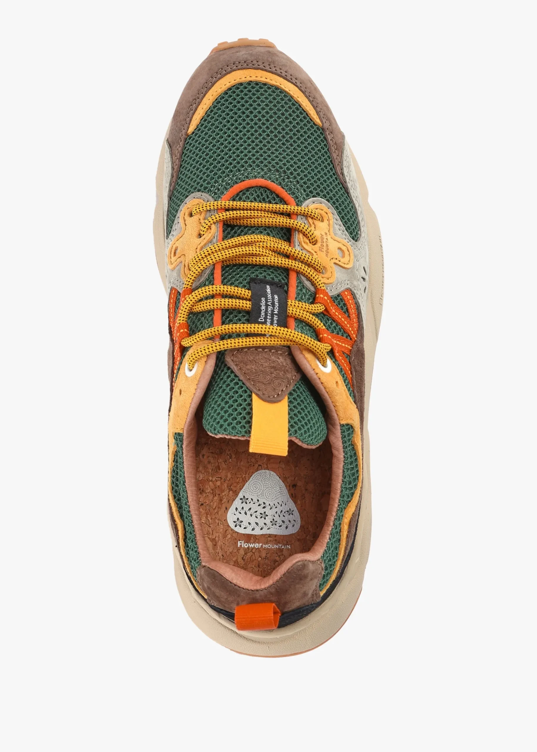 Men’s Yamano 3 Taupe-Green-Ocra Suede & Mesh Trainers