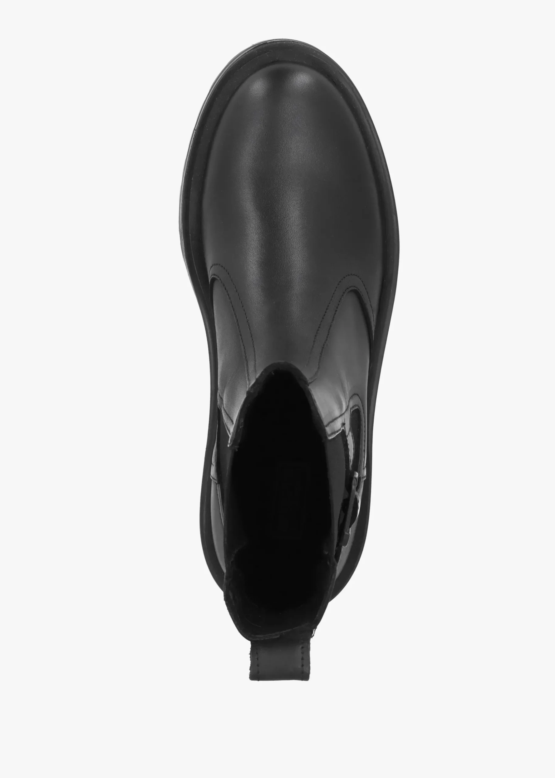 Milla Black Leather Chunky Chelsea Boots