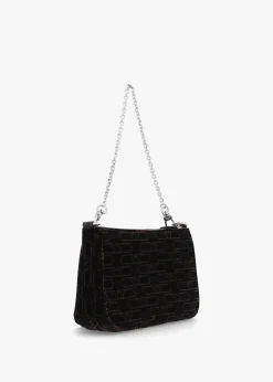 Mini Black Velluto Monogram Evening Pouch Bag