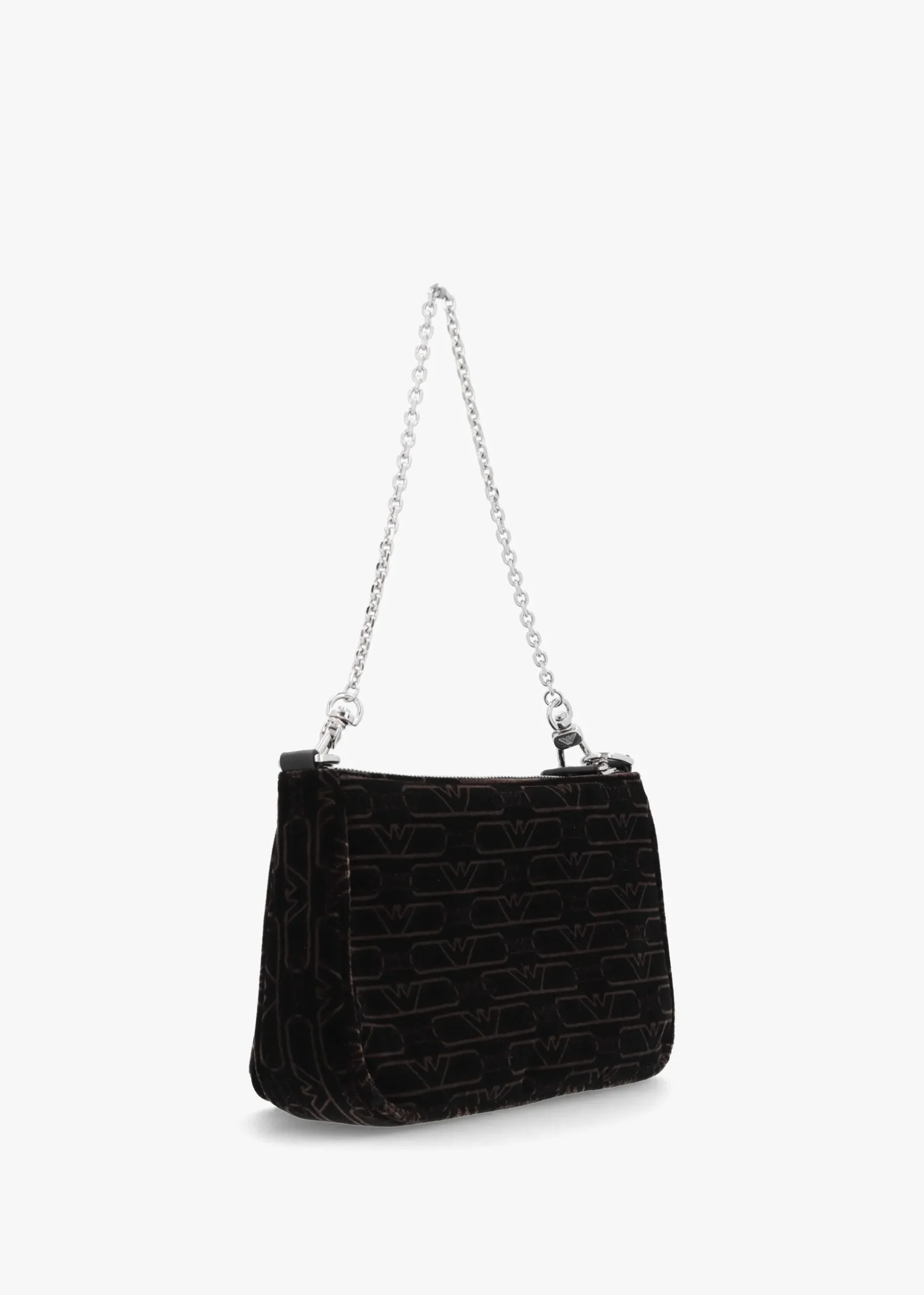 Mini Black Velluto Monogram Evening Pouch Bag