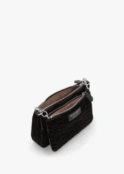 Mini Black Velluto Monogram Evening Pouch Bag