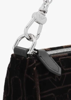 Mini Black Velluto Monogram Evening Pouch Bag