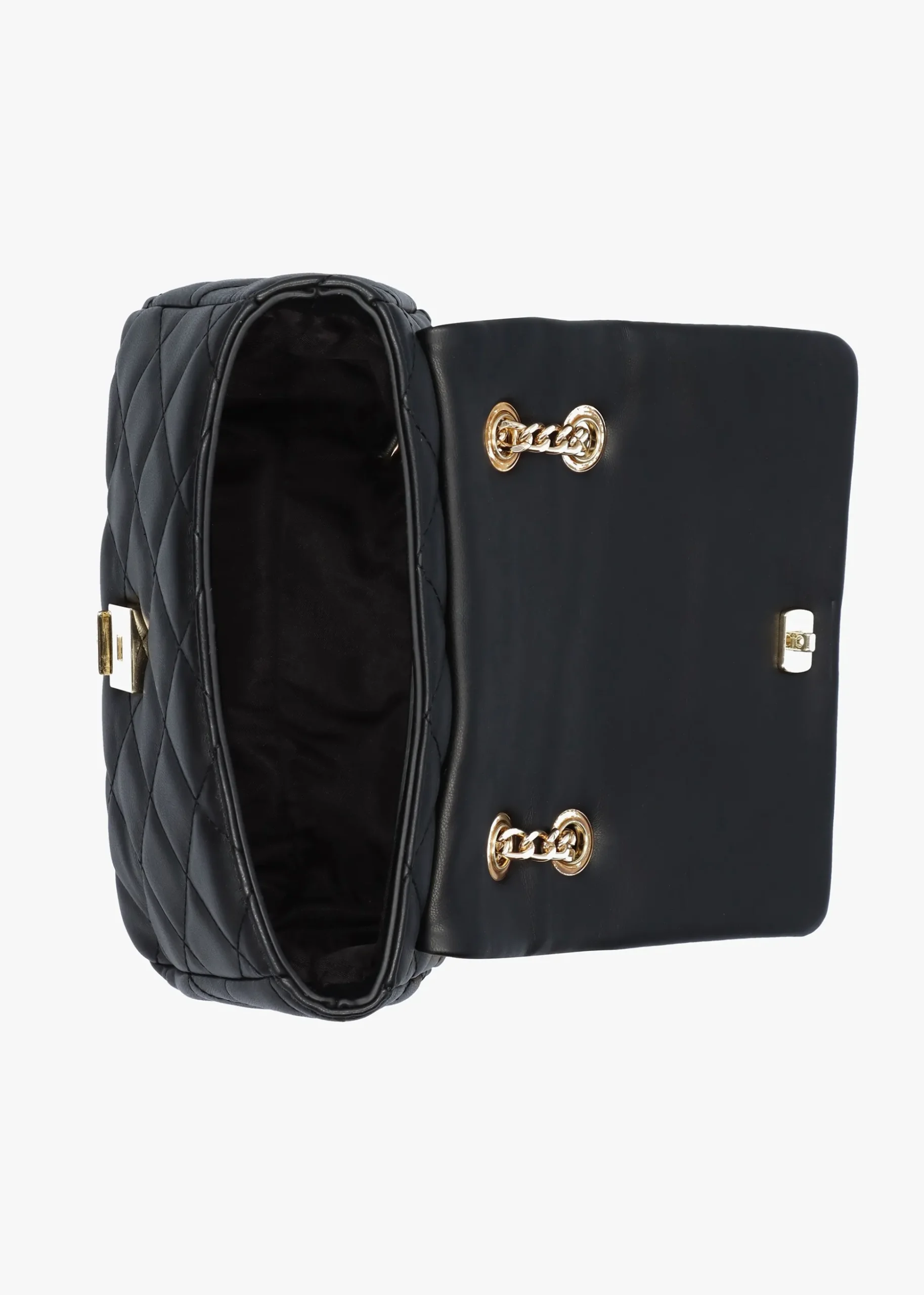 Mini Ocarina Quilted Black Shoulder Bag