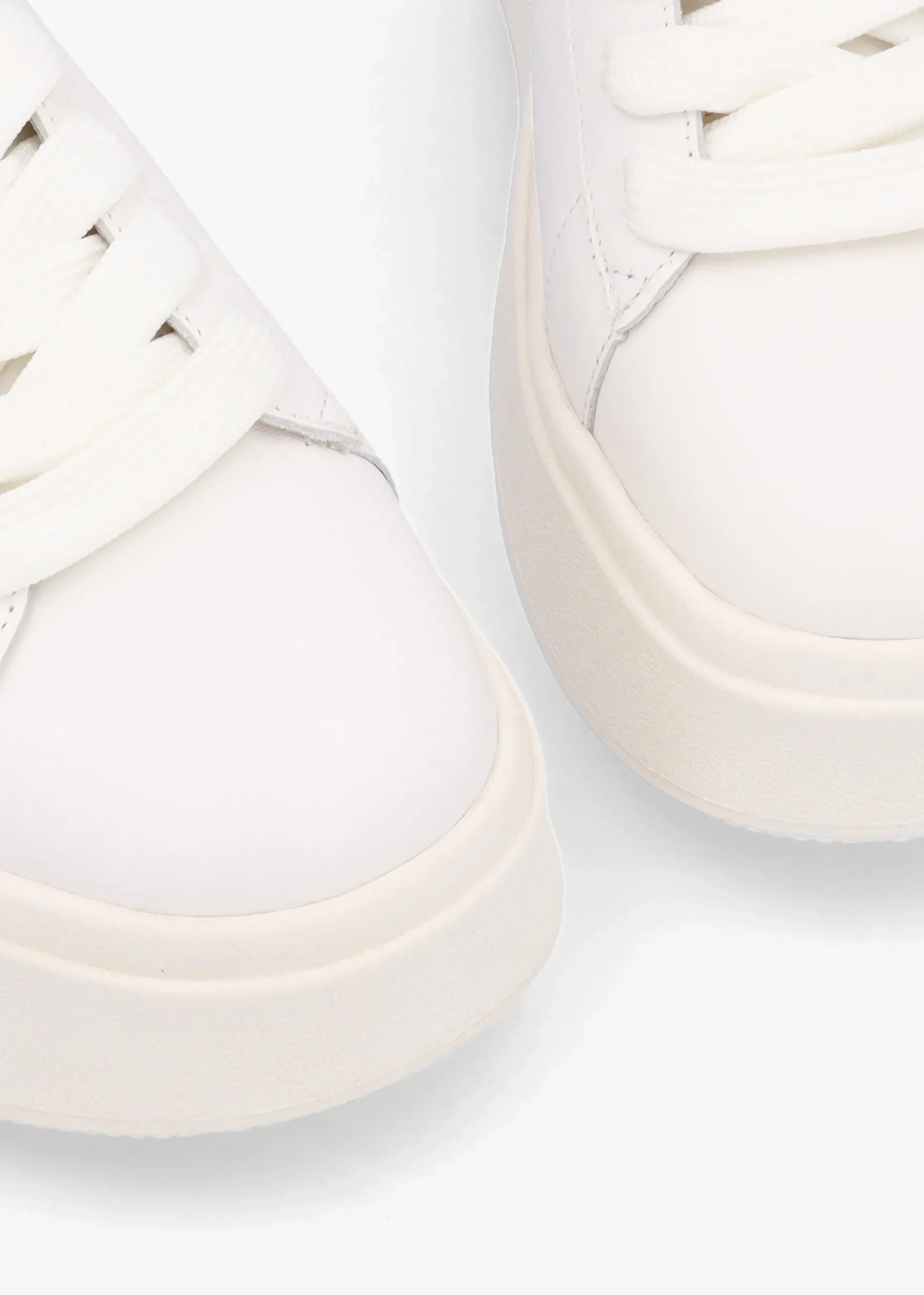Mody Rubber White Beige Leather Chunky Trainers