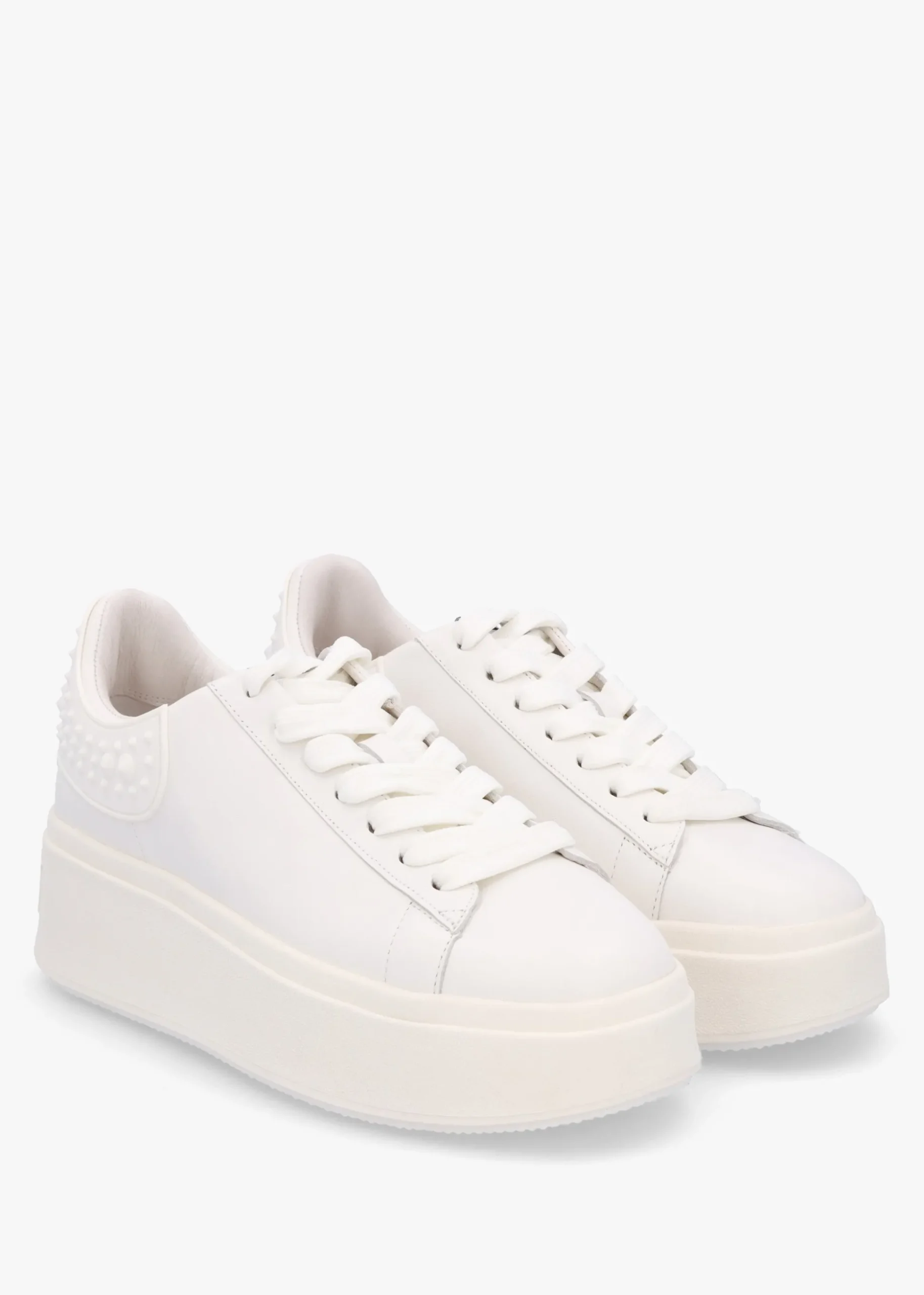 Mody Rubber White Leather Chunky Trainers