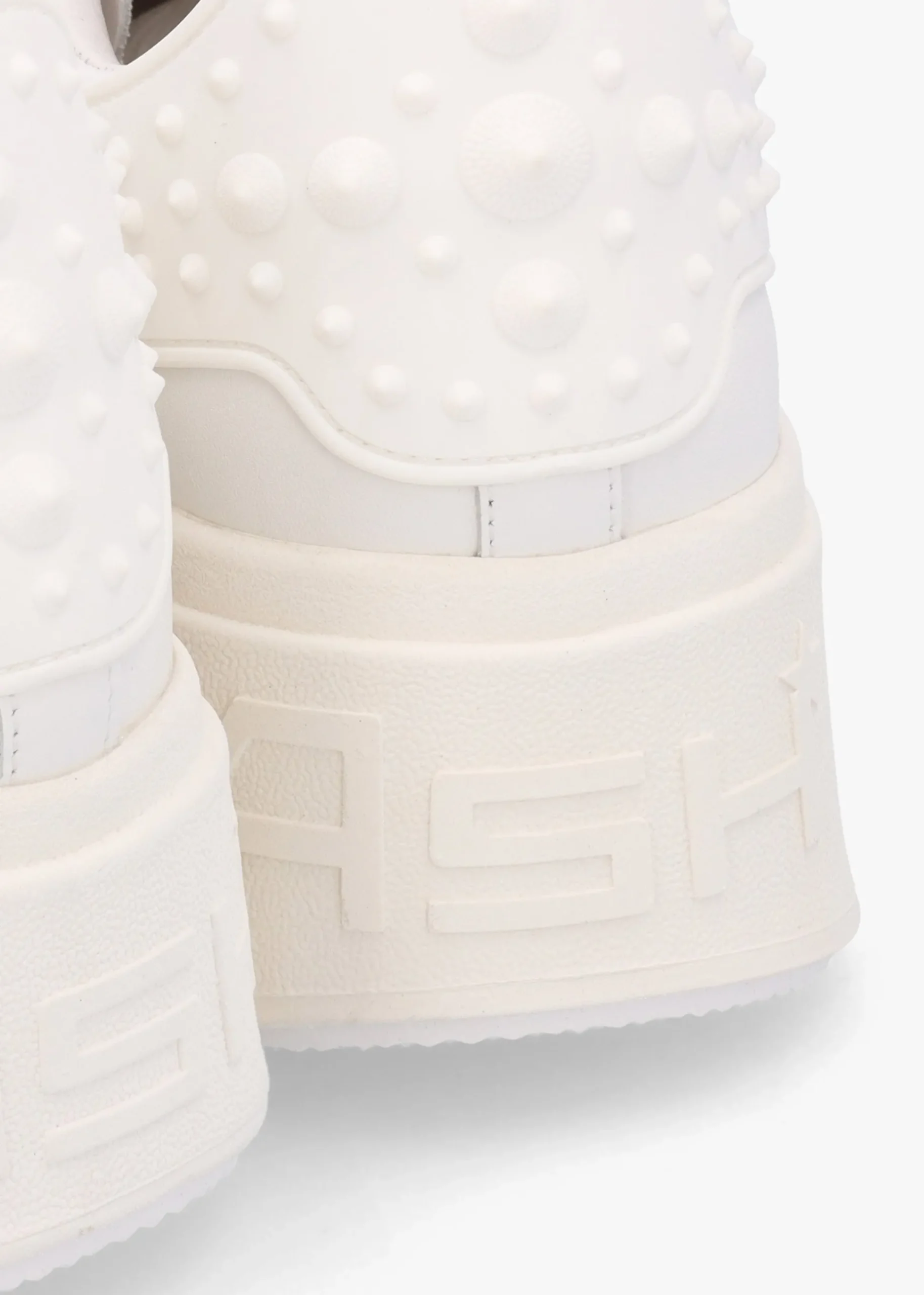 Mody Rubber White Leather Chunky Trainers