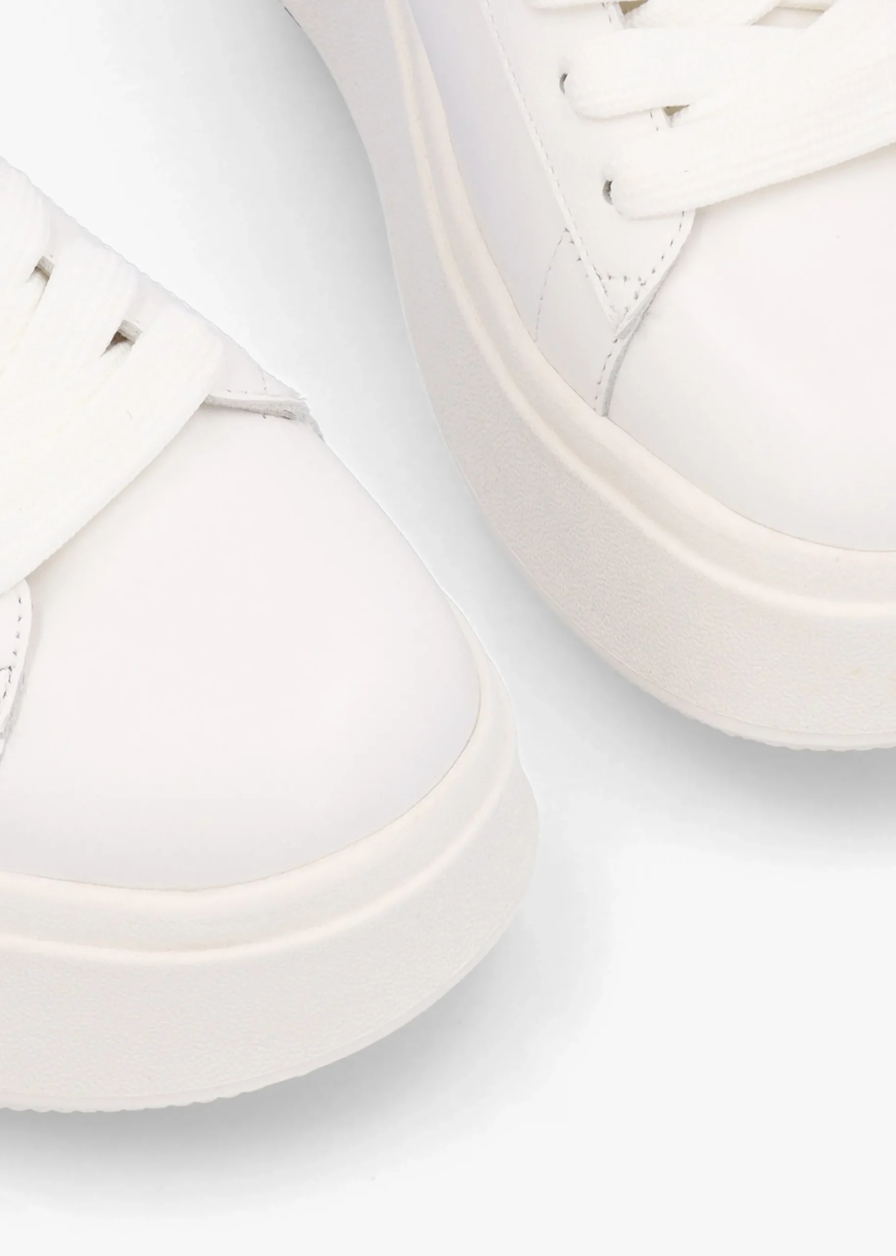 Mody White Silver Nappa Leather Chunky Trainers
