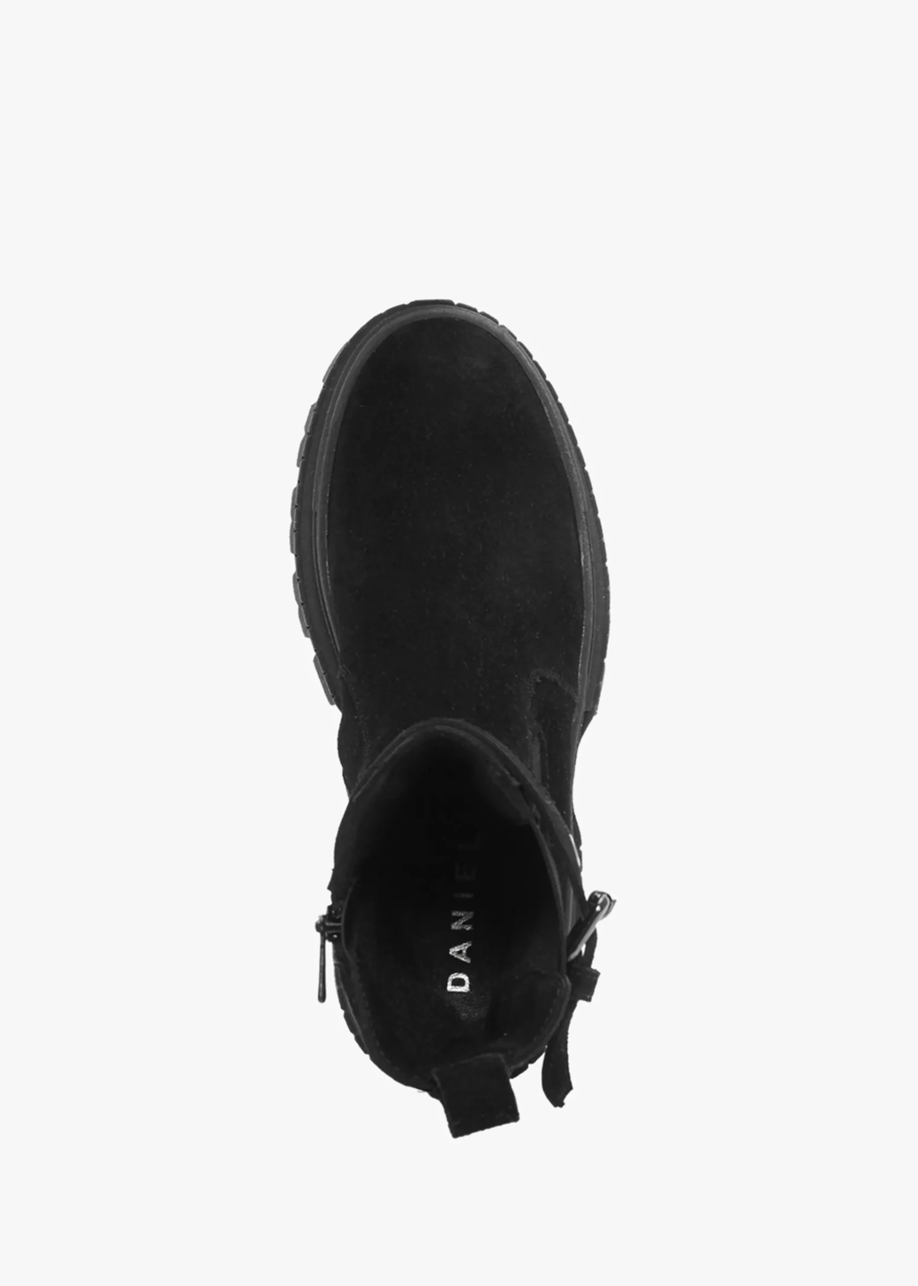 Molly Black Suede Chunky Ankle Boots