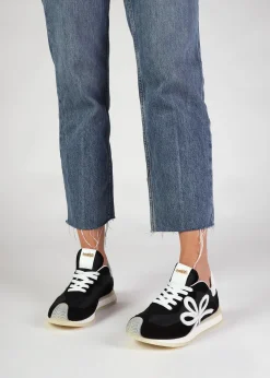 Movie Black & White Suede Runner Trainers