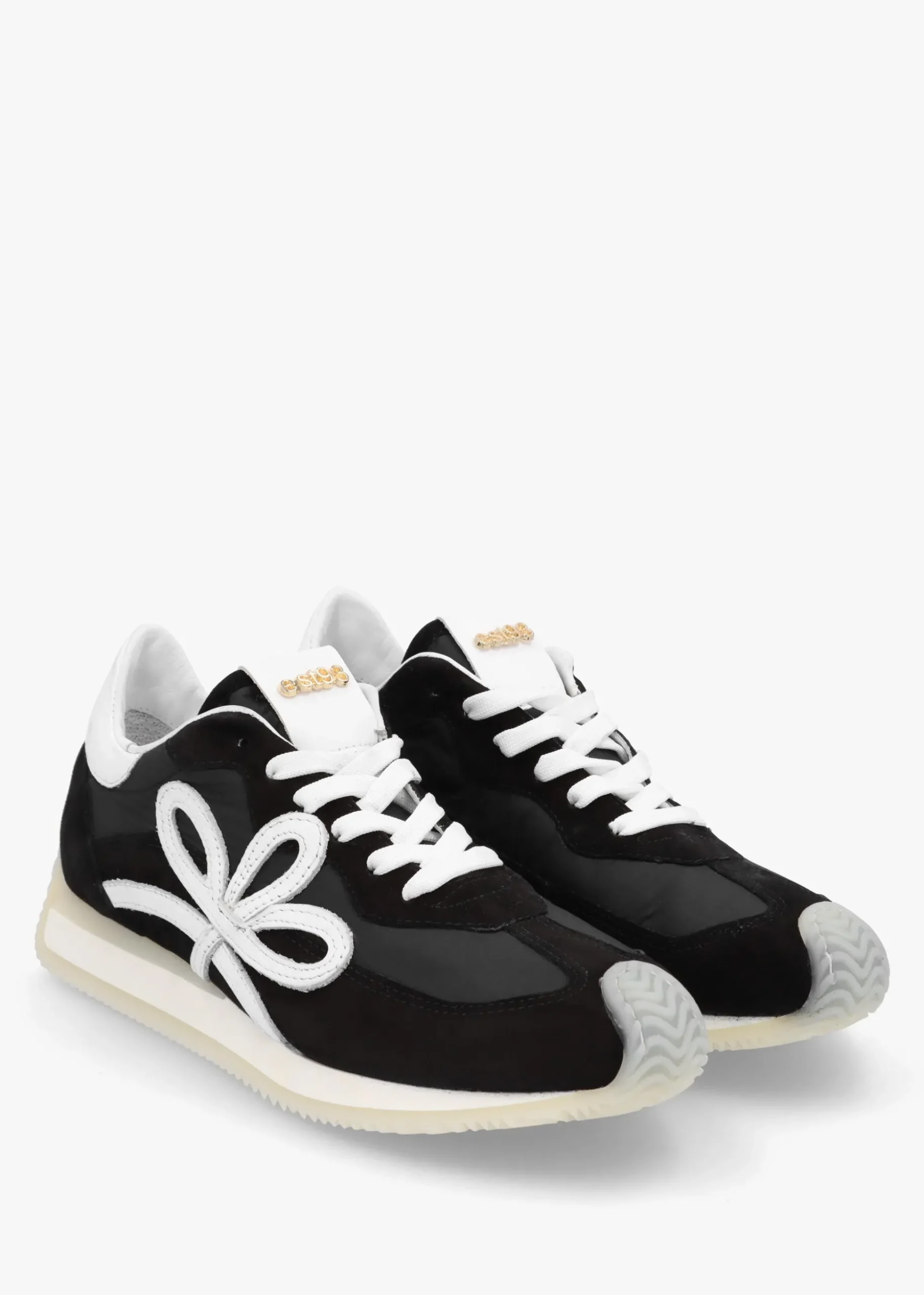 Movie Black & White Suede Runner Trainers