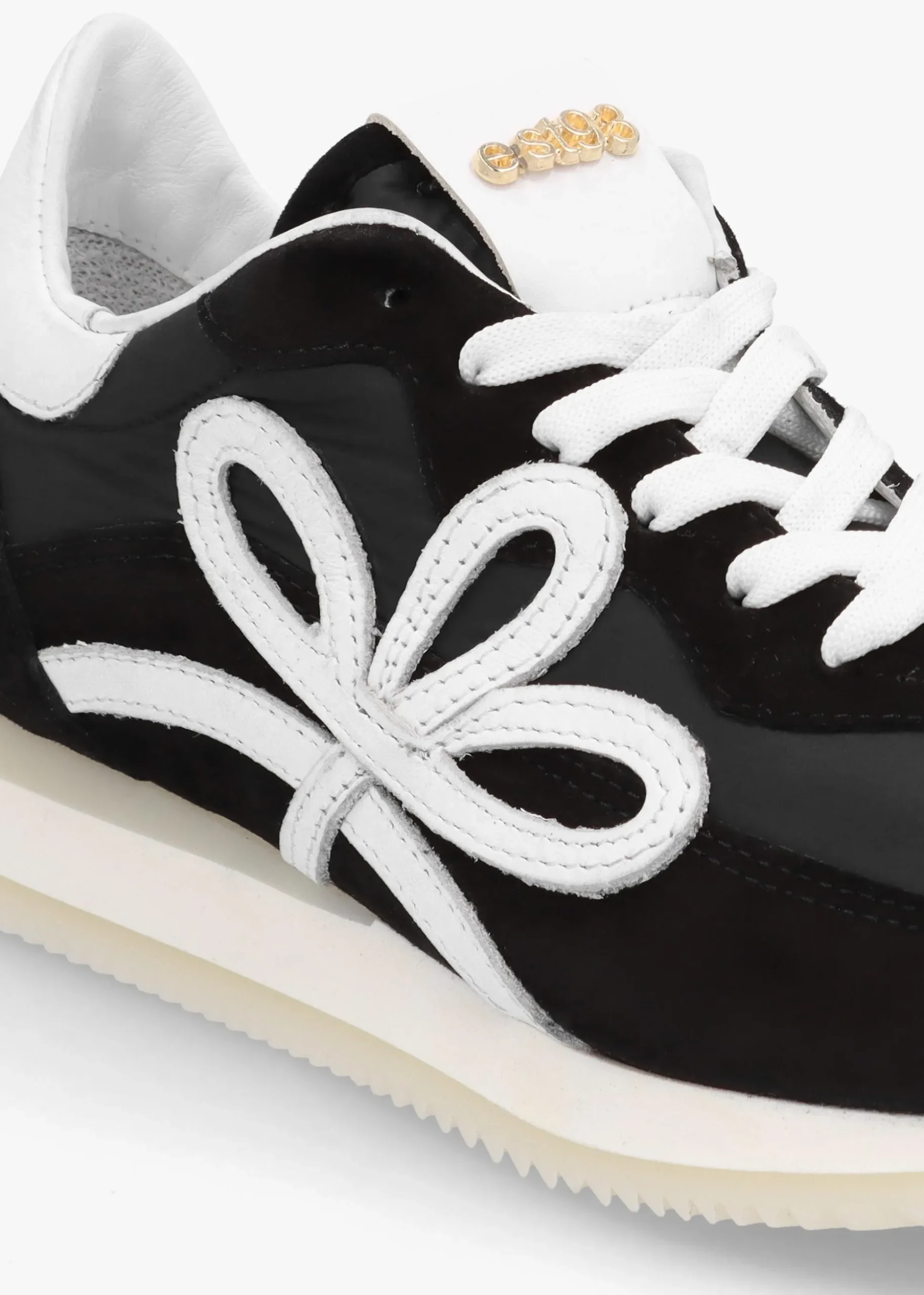 Movie Black & White Suede Runner Trainers