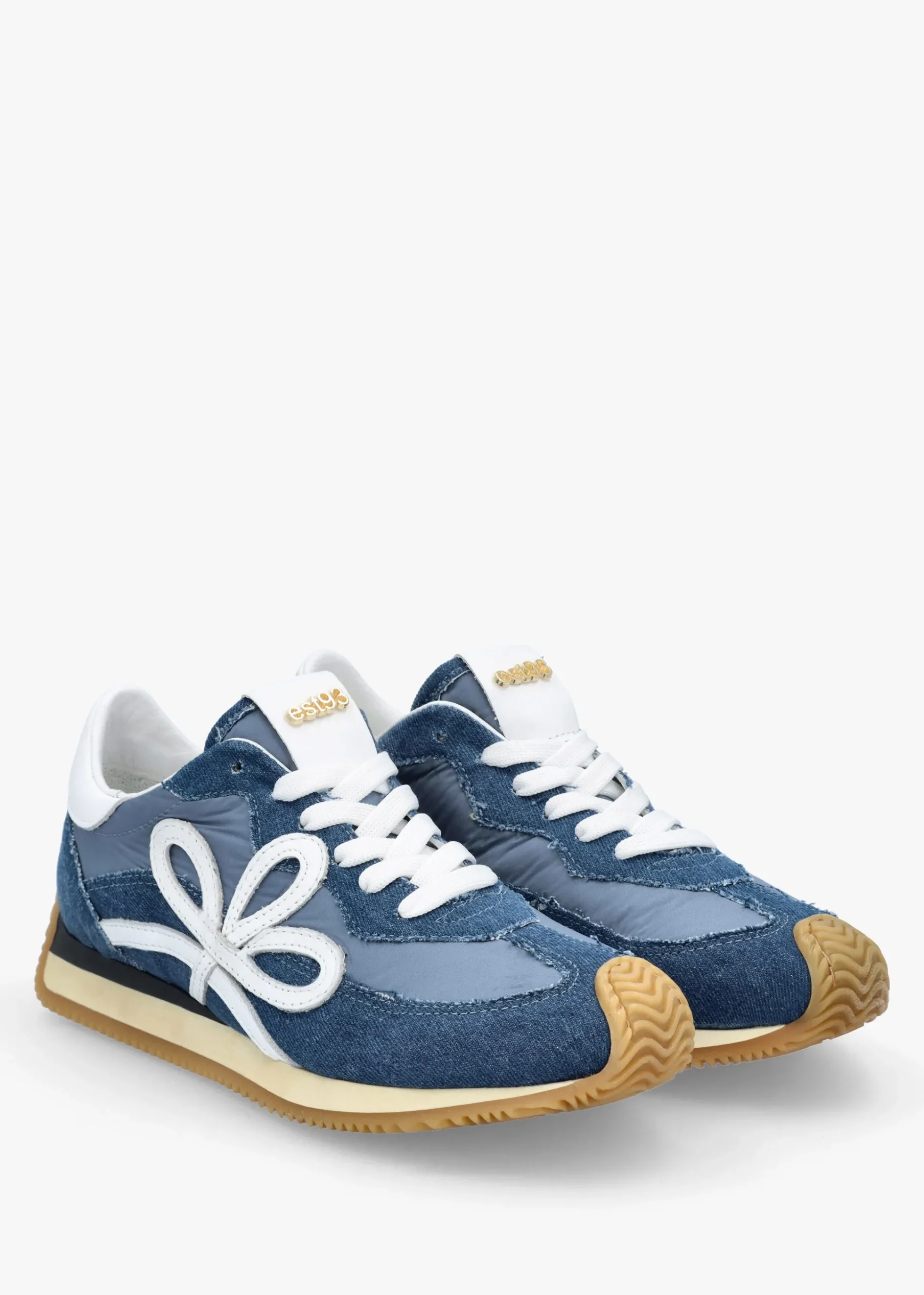 Movie Denim & Nylon Runner Trainers