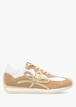 Movie Gold & Tan Suede Runner Trainers