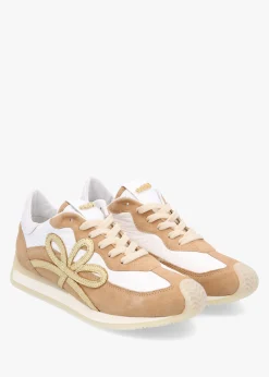 Movie Gold & Tan Suede Runner Trainers