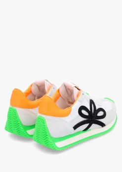 Movie Green & Orange Suede Runner Trainers