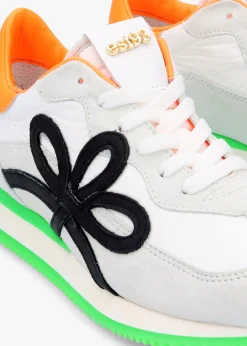 Movie Green & Orange Suede Runner Trainers