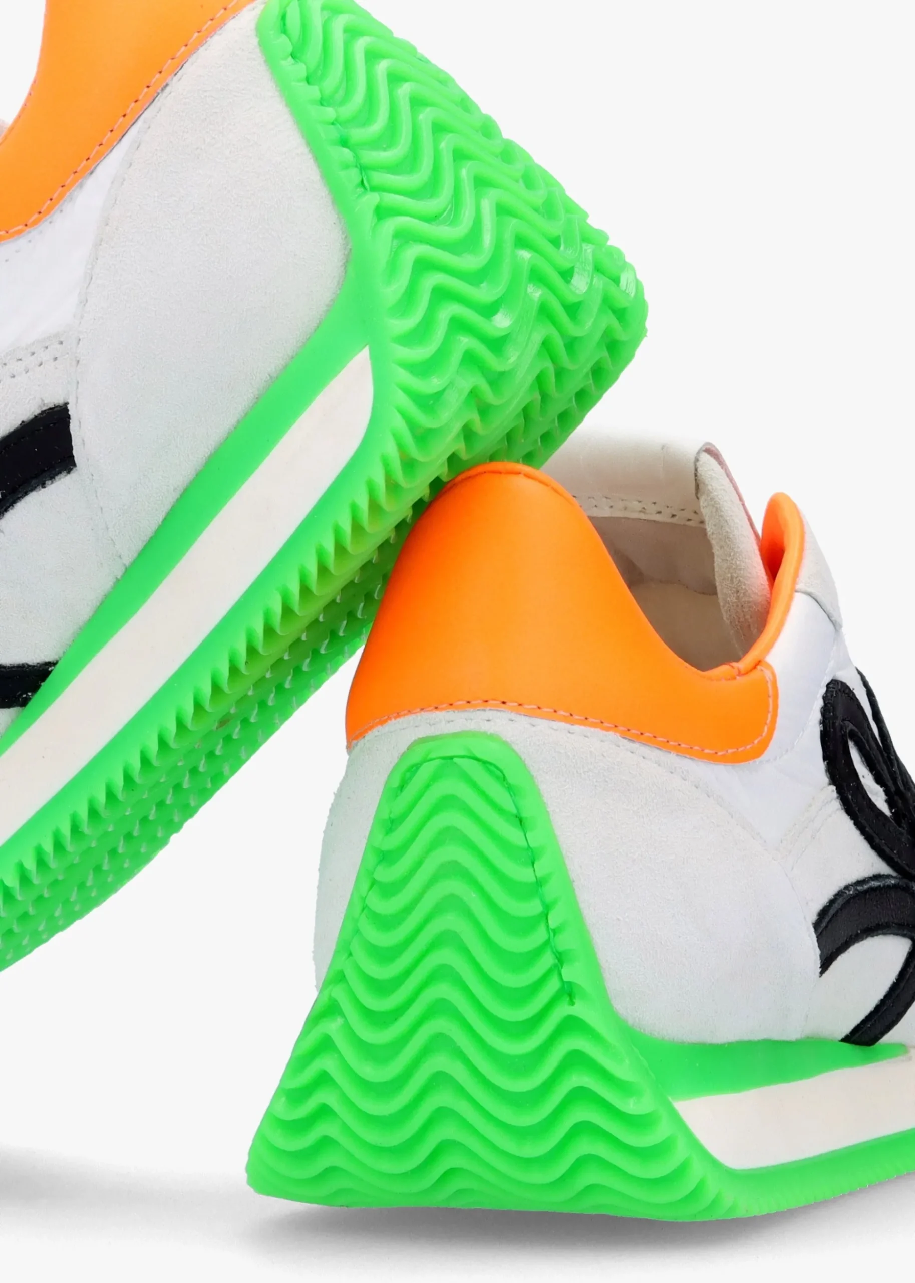 Movie Green & Orange Suede Runner Trainers