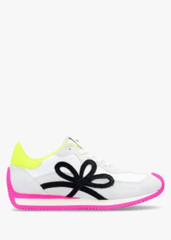 Movie Pink & Yellow Suede Runner Trainers