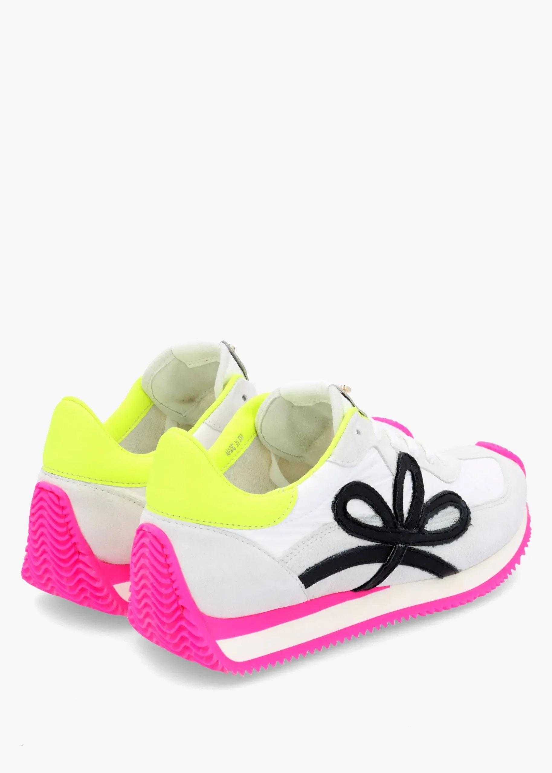 Movie Pink & Yellow Suede Runner Trainers