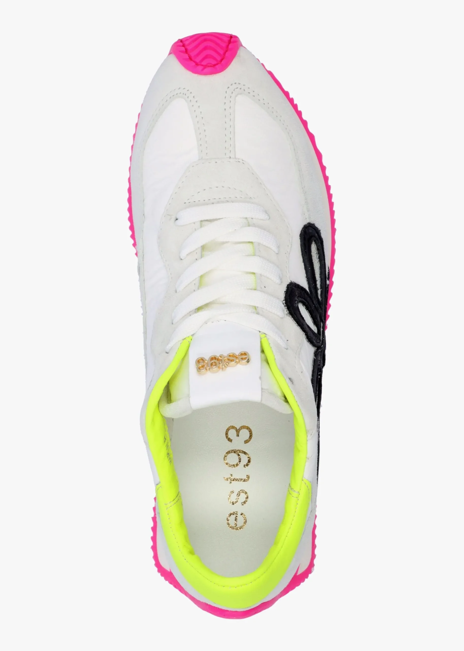 Movie Pink & Yellow Suede Runner Trainers
