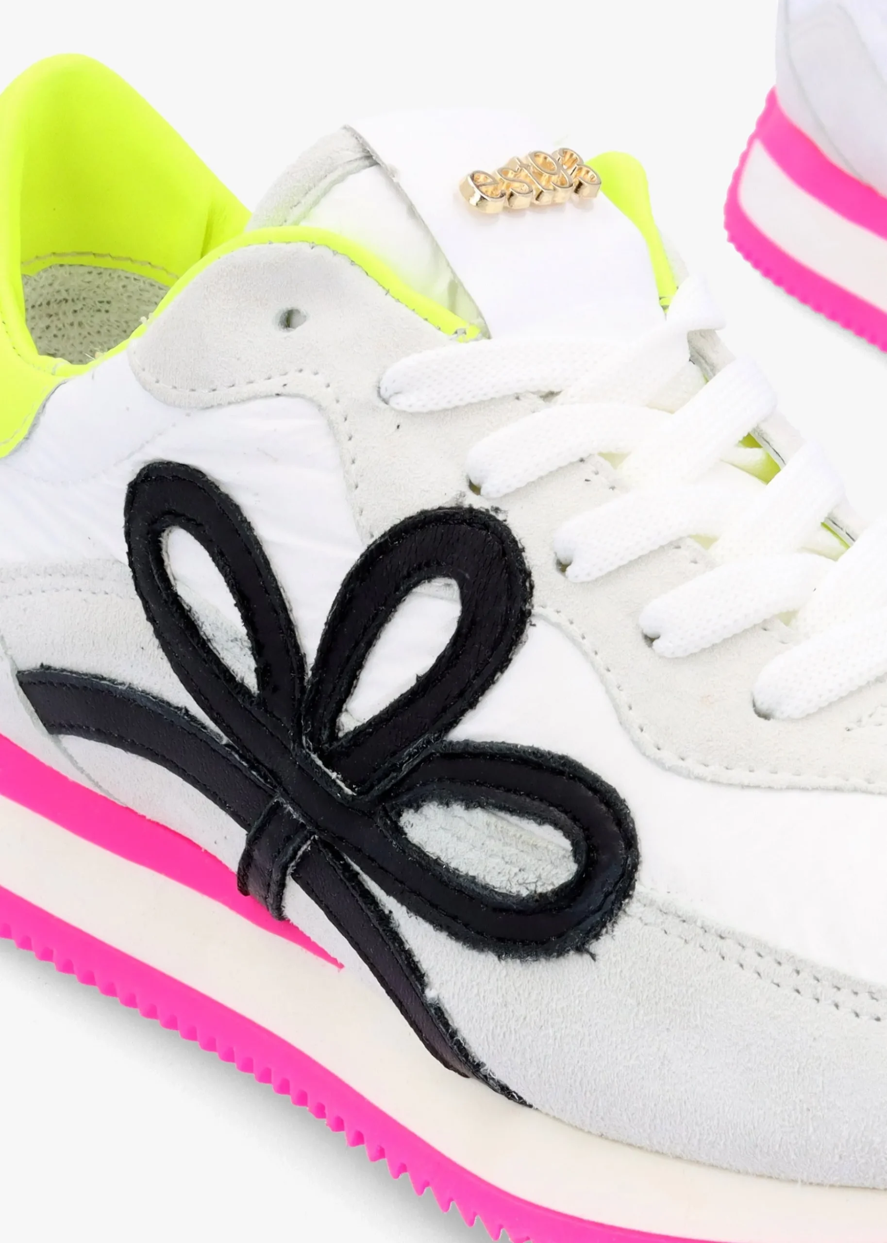 Movie Pink & Yellow Suede Runner Trainers