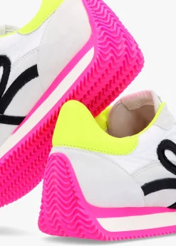 Movie Pink & Yellow Suede Runner Trainers