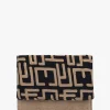 Multicoloured Black Envelope Clutch Bag